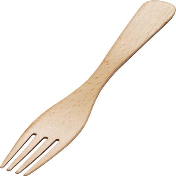 Alphax 907237 Wood Grain Fork, 7.1 x 1.0 inches (18 x 2.6 cm), Beech Salad Fork