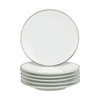 10 Strawberry Street CPSL00056 Coupe Silver Line Bread & Butter Plate, 6.5",