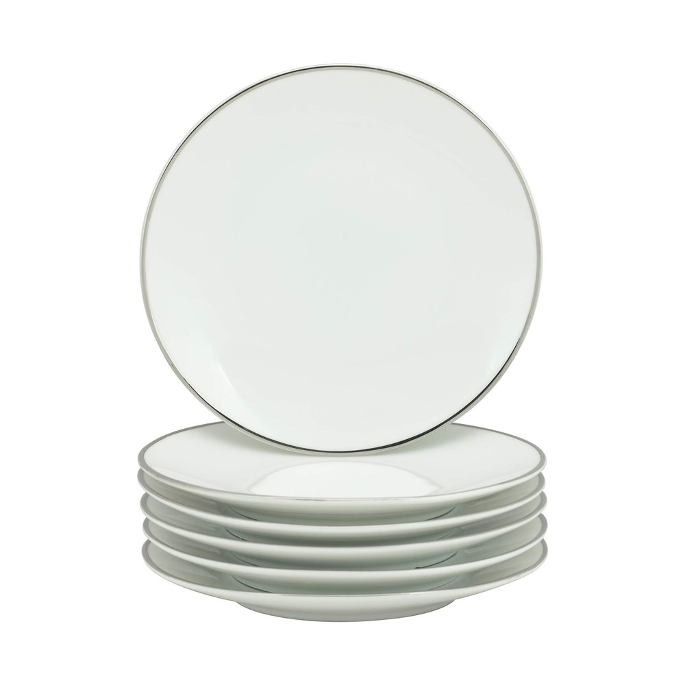 10 Strawberry Street CPSL00056 Coupe Silver Line Bread & Butter Plate, 6.5",