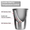 Beasea Metal Cups 8 oz Set of 4, Stainless Steel Cup 8 oz Double Wall Stackable Small Mini Glasses Insulated Drinking Tumblers for Home Restaurant Office Camping Party view 2