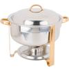 TableTop King 8 Qt. Deluxe Round Gold Accent Soup Chafer view 1