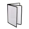 Restaurant Essentials 8.5" x 11" 3 page book fold menu cover, black, comes in each view 1