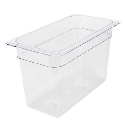 Restaurant Essentials Third size 8 inch deep polycarbonate food pan, comes in each