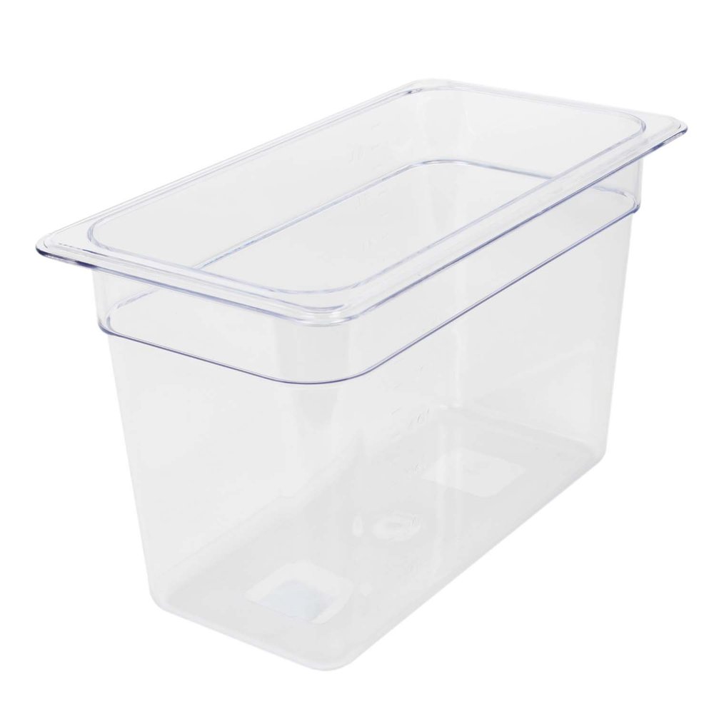 Restaurant Essentials Third size 8 inch deep polycarbonate food pan, comes in each
