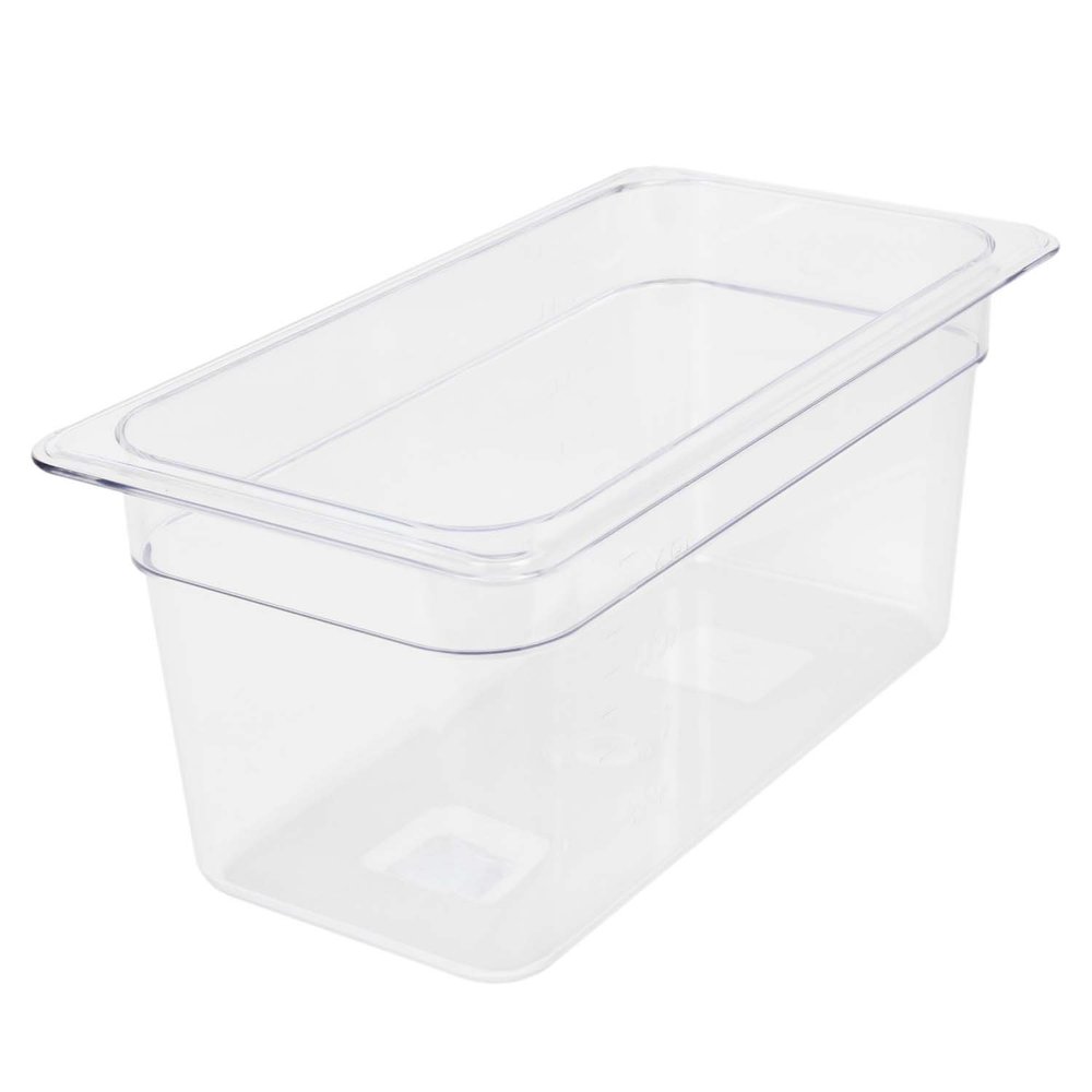Restaurant Essentials Third size 6 inch deep polycarbonate food pan, comes in each