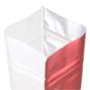 100pcs Frosted Clear Window Stand Up Colored Metallic Foil Resealable Zipper Seal Bags (Red, Standup | 3.5oz) view 3