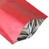100pcs Frosted Clear Window Stand Up Colored Metallic Foil Resealable Zipper Seal Bags (Red, Standup | 3.5oz) view 4