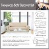 ele ELEOPTION 2 Pieces Microfiber Stretch Couch Slipcover  High Stretch Non-Slip Super Spandex Soft Fabric Sofa Couch Cover Furniture Protector with Kids Pet view 3