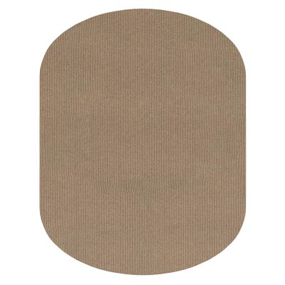 Indoor - Outdoor Area Rugs and Runners Constructed with Superior PET Fiber Made from 100% Purified Recycled Bottles. (5' x 8' Oval, Taupe)