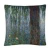 Trademark Fine Art Waterlillies Morning by Claude Monet, 16x16 Decorative Throw Pillow view 1