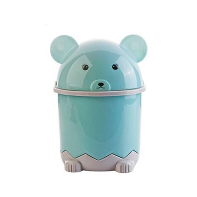 JLFTF Home Office Dormitory Creative Cute Desktop Trash can Home Living Room Coffee Table with Cover Small Paper Basket Mini flip Plastic Trash