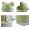 JLFTF Home Office Dormitory Creative Cute Desktop Trash can Home Living Room Coffee Table with Cover Small Paper Basket Mini flip Plastic Trash view 2