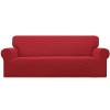 Easy-Going Stretch Sofa Slipcover 1-Piece Sofa Cover Furniture Protector Couch Soft with Elastic Bottom for Kids, Polyester Spandex Jacquard Fabric Small Checks (Sofa, Christmas Red) view 1