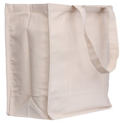 6 Pack Blank Bulk Canvas Tote Bags Natural Reusable Cloth Fabric Plain Bags Decorating, Heat Press, Printing, DIY