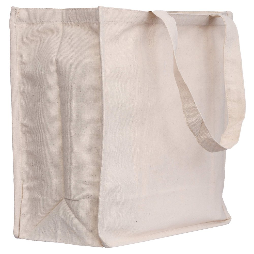 6 Pack Blank Bulk Canvas Tote Bags Natural Reusable Cloth Fabric Plain Bags Decorating, Heat Press, Printing, DIY