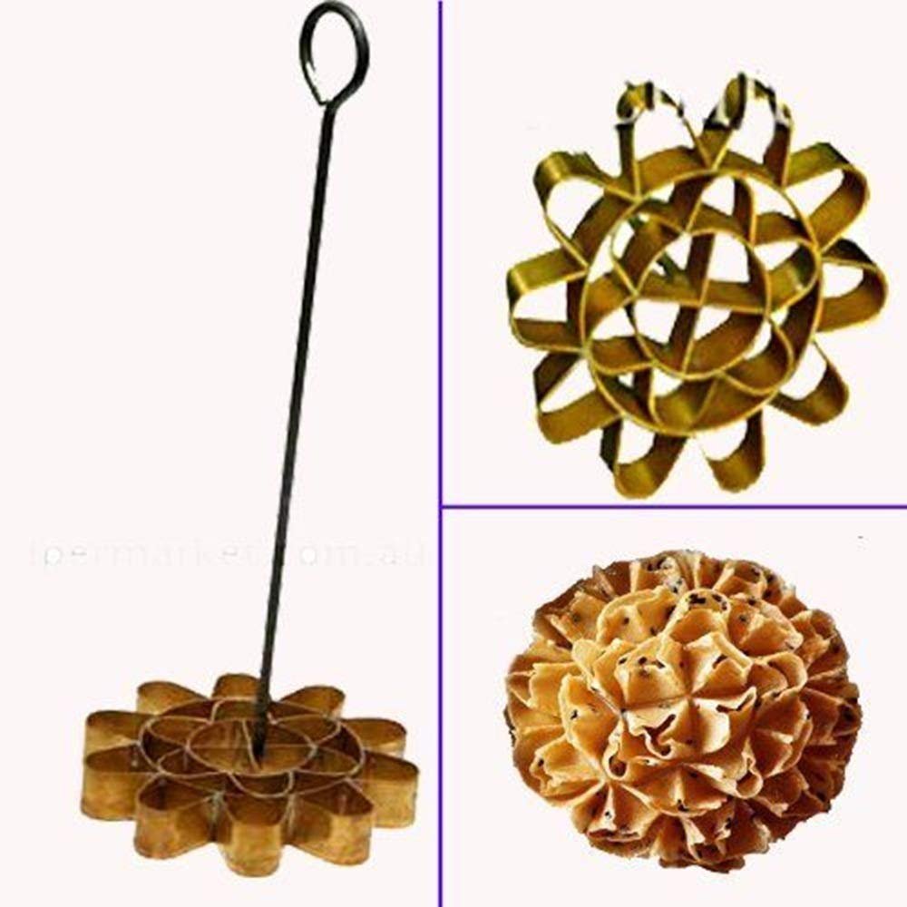 2 pcs. x 10.5 cm. Dok Jok Maker Brass Dessert Mold Lotus Cookies Thai Tools Kitchen