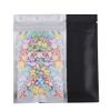 100pcs Frosted Clear Window Flat Colored Metallic Foil Resealable Zipper Seal Bags (Black, Flat | 3oz) view 1