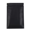 100pcs Frosted Clear Window Flat Colored Metallic Foil Resealable Zipper Seal Bags (Black, Flat | 3oz) view 2