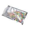 100pcs Frosted Clear Window Flat Colored Metallic Foil Resealable Zipper Seal Bags (Black, Flat | 3oz) view 4