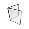 Restaurant Essentials 8.5" x 11" double fold menu cover, black, comes in each view 1