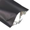 100pcs Frosted Clear Window Stand Up Colored Metallic Foil Resealable Zipper Seal Bags (Black, Standup | 3.5oz) view 4
