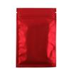 100pcs Frosted Clear Window Flat Colored Metallic Foil Resealable Zipper Seal Bags (Red, Flat | 1.5oz) view 2