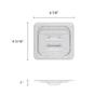 Restaurant Essentials Sixth size solid cover for polycarbonate food pan, comes in each view 2
