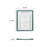 Restaurant Essentials 8.5" x 11" triple fold menu cover, green, comes in each view 2