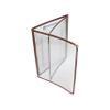 Restaurant Essentials 8.5" x 11" triple fold menu cover, brown, comes in each view 1