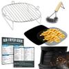 Air Fryer Accessories Compatible with Ninja Foodi Grill 5 in 1, Instant Pot, Gourmia, Chefman, Power Vortex, PowerXL Grill + More, Air Fryer Rack, Cheat Sheet Guides, Air Fryer Liners view 1