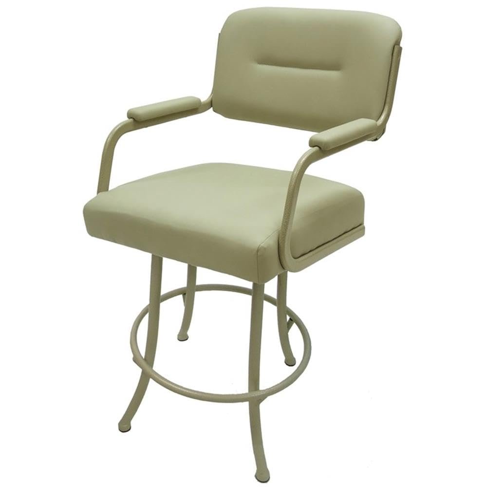 Tobias Designs Inc. Swivel Counter 26" Bar Stool - M-110 Metal Beige Frame