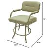 Tobias Designs Inc. Swivel Counter 26" Bar Stool - M-110 Metal Beige Frame view 2