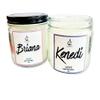 Custom name Mason Personalized Candle Your Own Words Phrase Scented Gift Jar Soy Birthday jar pillar Gift Scented Custom Anniversary Birthday 100% Natural Soy Wax Sage view 1