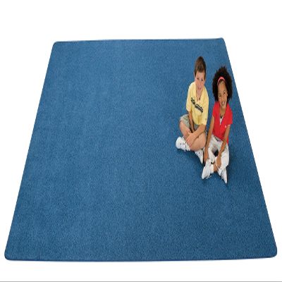 Carpets for Kids 5146.4000 KIDply Soft Solids Collection Carpet in Denim Blue 4ft x 6ft Rectangle Blue