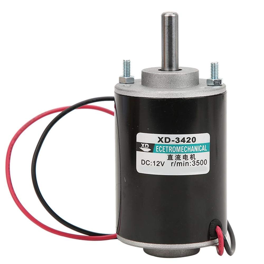 DC Permanent Magnet High Speed Motor,XD-3420 12/24V 30W CW/CCW Large Torque for Small Cutting Bench Grinding Machine Medical Equipment and Other Mechanical Equipment(12V3000rpm)