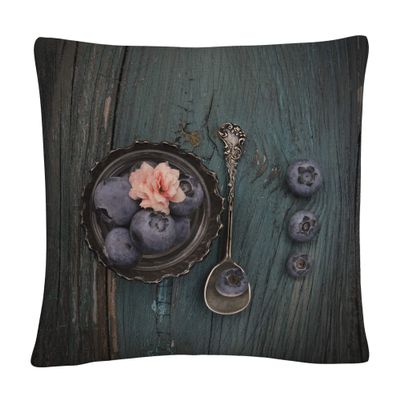 Trademark Fine Art Pretty Blueberry by Christine Sainte-Laudy, 16x16 Decorative Throw Pillow