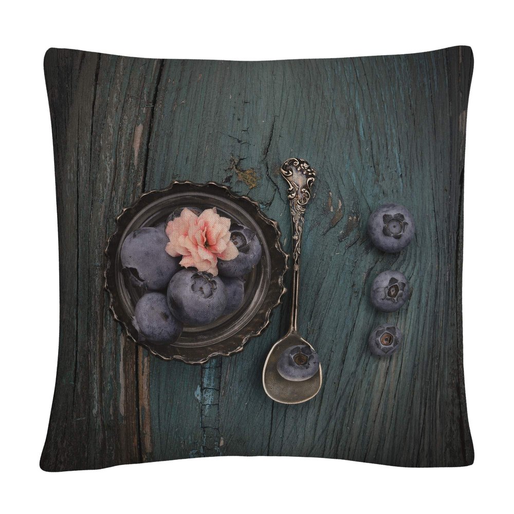 Trademark Fine Art Pretty Blueberry by Christine Sainte-Laudy, 16x16 Decorative Throw Pillow