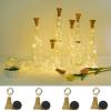 Cynzia Upgraded 8 Pack Solar Wine Bottle Lights, 20LED Silver Wire Cork Lights Waterproof Fairy Lights for Liquor Bottles Crafts Party Wedding Halloween Christmas Decor(Warm White) view 1