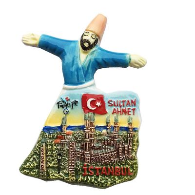 3D Istanbul Turkey Refrigerator Fridge Magnet Tourist Souvenirs Handmade Ceramics Craft Magnetic Stickers Home Kitchen Decoration Travel Gift