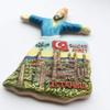 3D Istanbul Turkey Refrigerator Fridge Magnet Tourist Souvenirs Handmade Ceramics Craft Magnetic Stickers Home Kitchen Decoration Travel Gift view 2