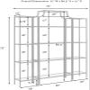 Crosley Furniture Aimee 3-Piece Bookshelf Set with Glass Shelves, Bookcase Storage, Oil-Rubbed Bronze view 3
