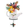 Allen Designs P1992 Swinging Pendulum Clock Blossoms 17.5 Inches X 11 Inches view 1