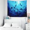 Shorping Marine Life Wall Tapestry, 60x60Inches Hanging Wall Tapestry for Dcor Living Room Dorm Sharks view 3