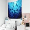 Shorping Marine Life Wall Tapestry, 60x60Inches Hanging Wall Tapestry for Dcor Living Room Dorm Sharks view 4