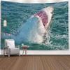 Shorping Ocean Animal Tapestry, 60x60Inches Hanging Wall Tapestry for Dcor Living Room Dorm White Shark Carcharodon Carcharias view 1
