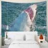 Shorping Ocean Animal Tapestry, 60x60Inches Hanging Wall Tapestry for Dcor Living Room Dorm White Shark Carcharodon Carcharias view 2