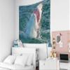 Shorping Ocean Animal Tapestry, 60x60Inches Hanging Wall Tapestry for Dcor Living Room Dorm White Shark Carcharodon Carcharias view 4