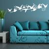Metal Wall Art, Metal Birds Decor, Birds Flock Wall Art, Metal Wall Decor, Home Office Decoration, Bedroom Living Room Decor, Housewarming Gift (White, 46" W x 10" H / 117x25 cm) view 1