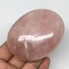 255.3g, 3.1x2.4"x1.4" Natural Untreated Rose Quartz Palm-Stone Gallet Shape Shiny Glassy Polished @Madagascar, Reiki Energy Crystal, Metaphysical, B723 view 2