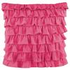 1 Pair Ruffle Pillow Sham Egyptian Cotton 500tc Hotpink Queen (20 x 30 inch) view 1
